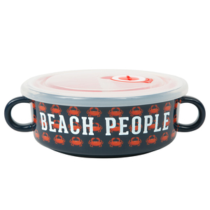 Beach People by We People - 13.5 oz Double Handled Soup Bowl with Lid