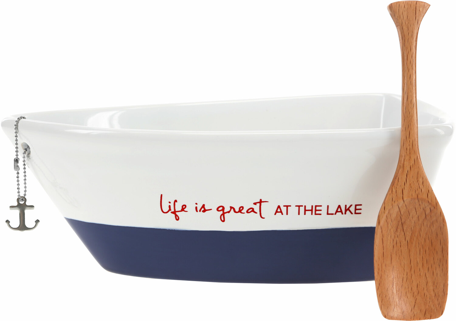 At the Lake by We People - At the Lake - 7" Boat Serving Dish with Oar