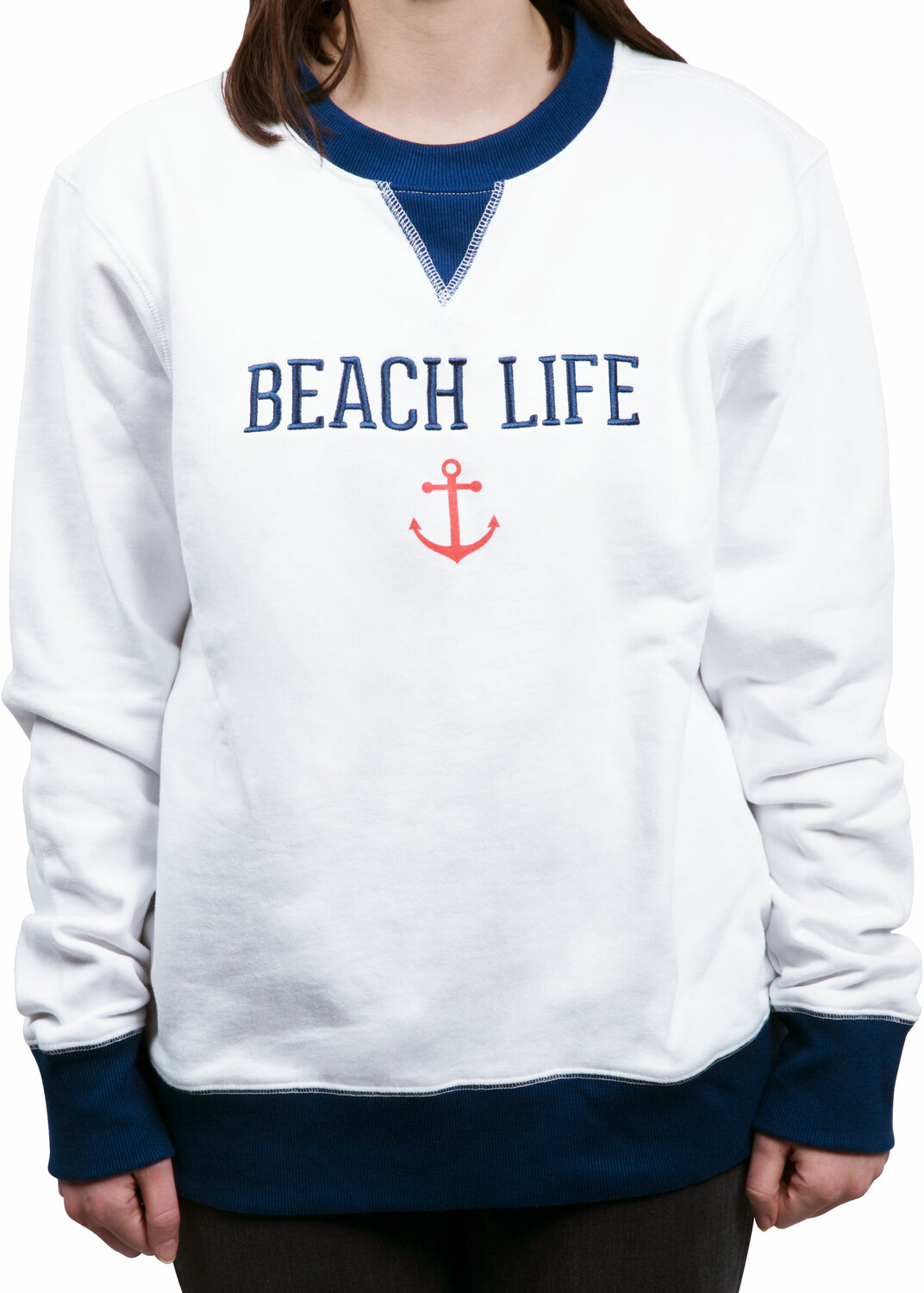 Beach Life by We People - Beach Life - M White Unisex Crewneck Sweatshirt
