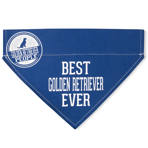 Best Golden Retriever by We Pets - 12" x 8" Canvas Slip on Pet Bandana