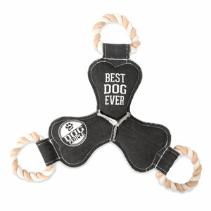 Best Dog Ever by We Pets - 12" Canvas Dog Toy on Rope