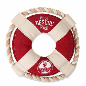 Best Rescue Ever by We Pets - 10" Canvas Dog Toy on Rope