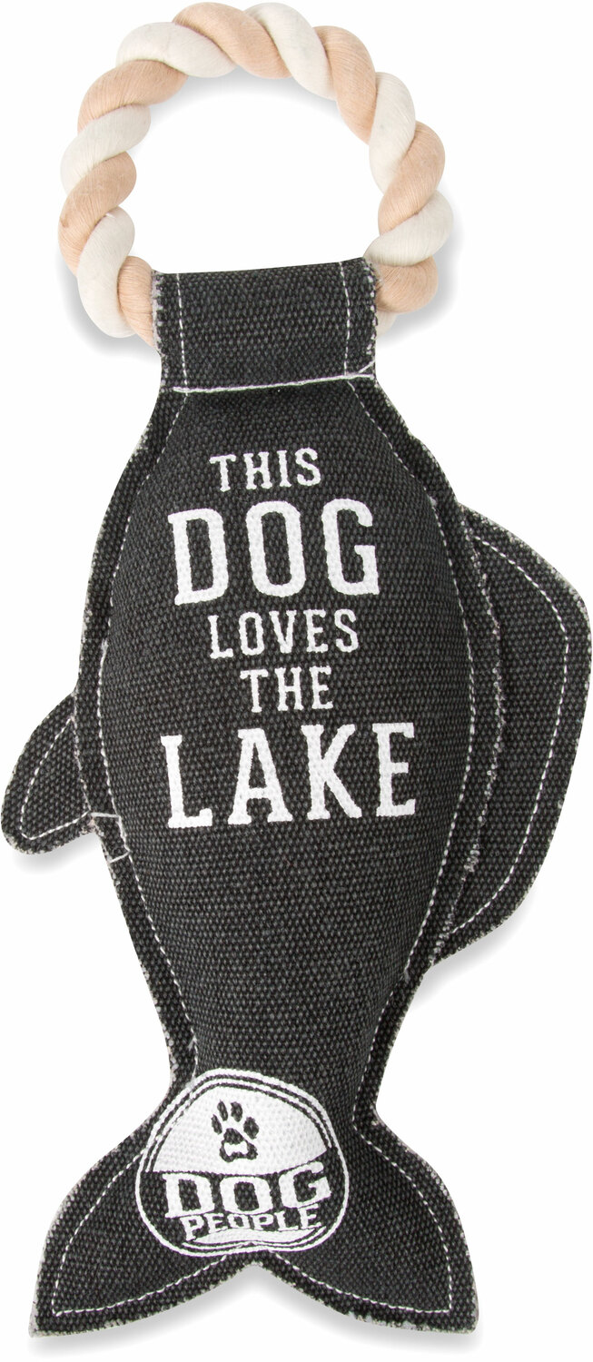 Lake Dog by We Pets - Lake Dog - 12" Canvas Dog Toy on Rope