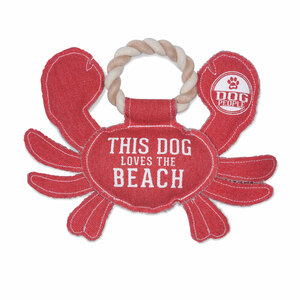 Beach Dog by We Pets - 10.75" x 8" Canvas Dog Toy on Rope