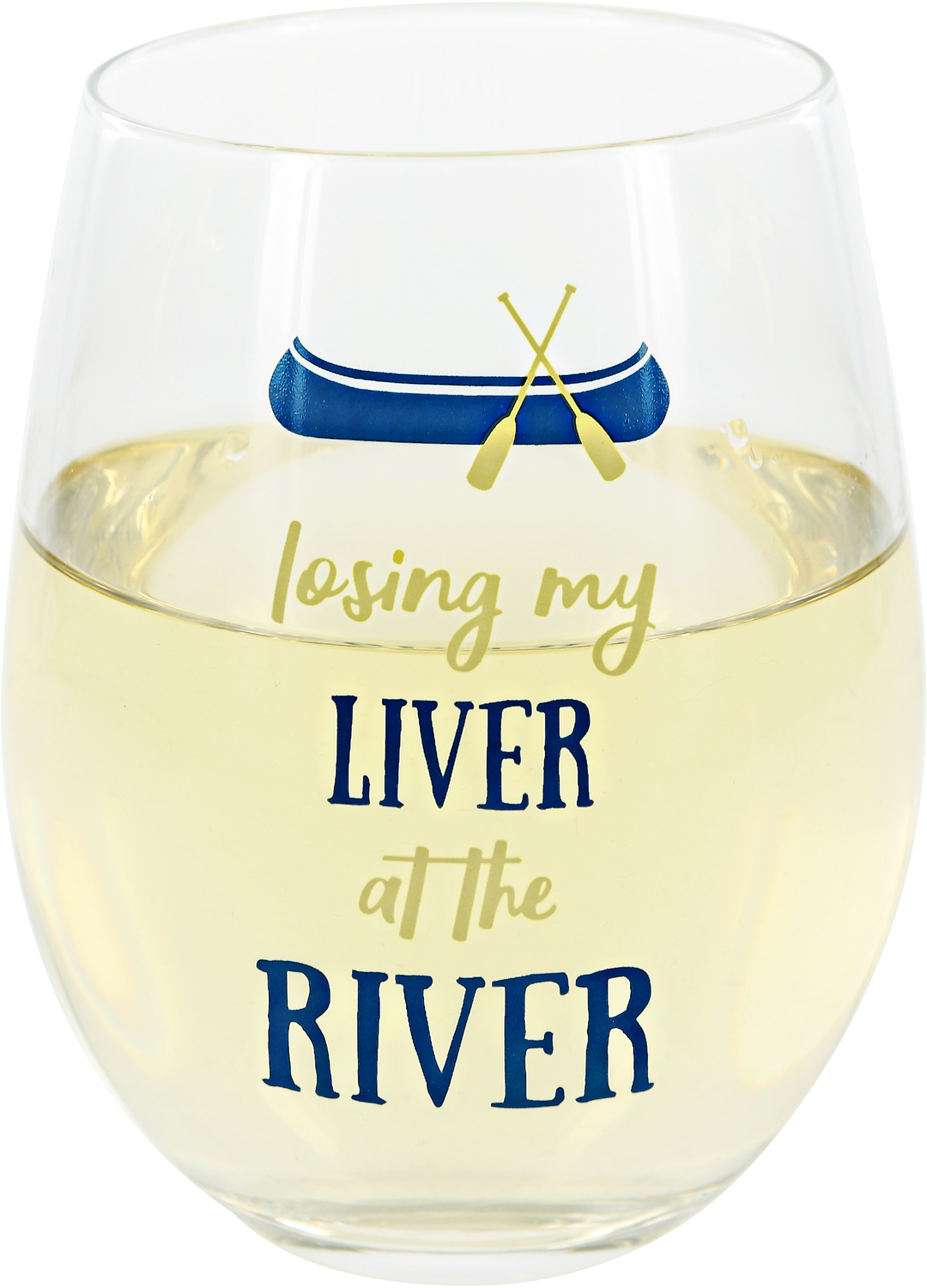 Losing my Liver by We People - Losing my Liver - 18 oz Stemless Wine Glass