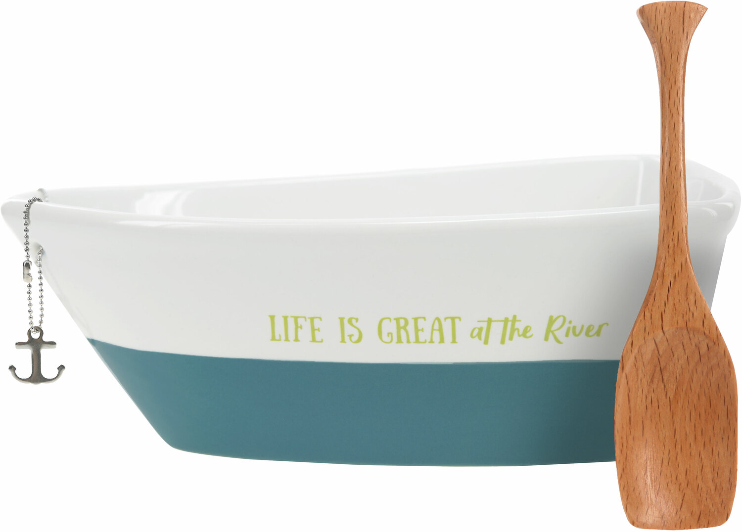 At the River by We People - At the River - 7" Boat Serving Dish with Oar