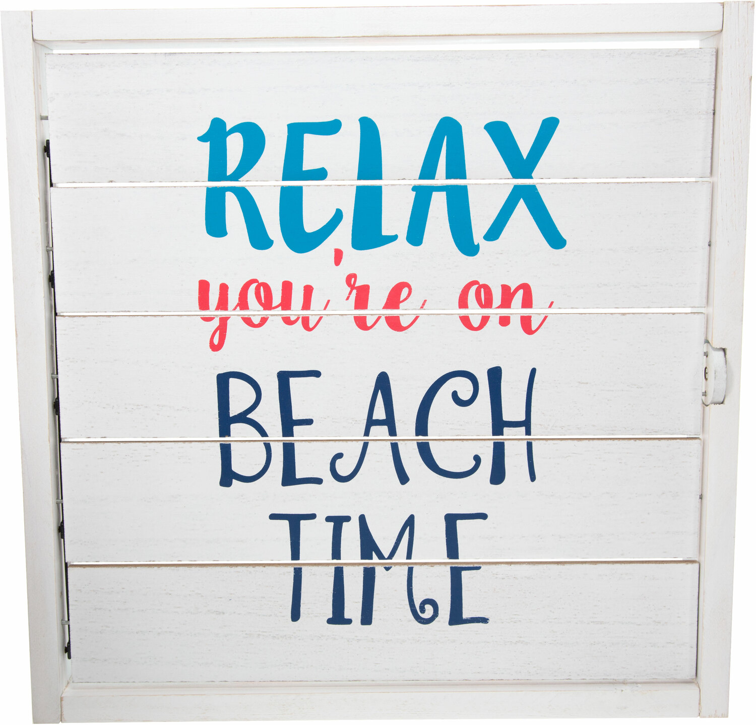 Beach Time by We People - Beach Time - 14.5" Decorative Framed Window Shutter