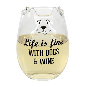 Life by We Pets - 18 oz Dog Stemless Wine Glass
