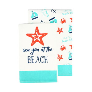 Beach by We People - Tea Towel Gift Set (2 - 19.75" x 27.5")