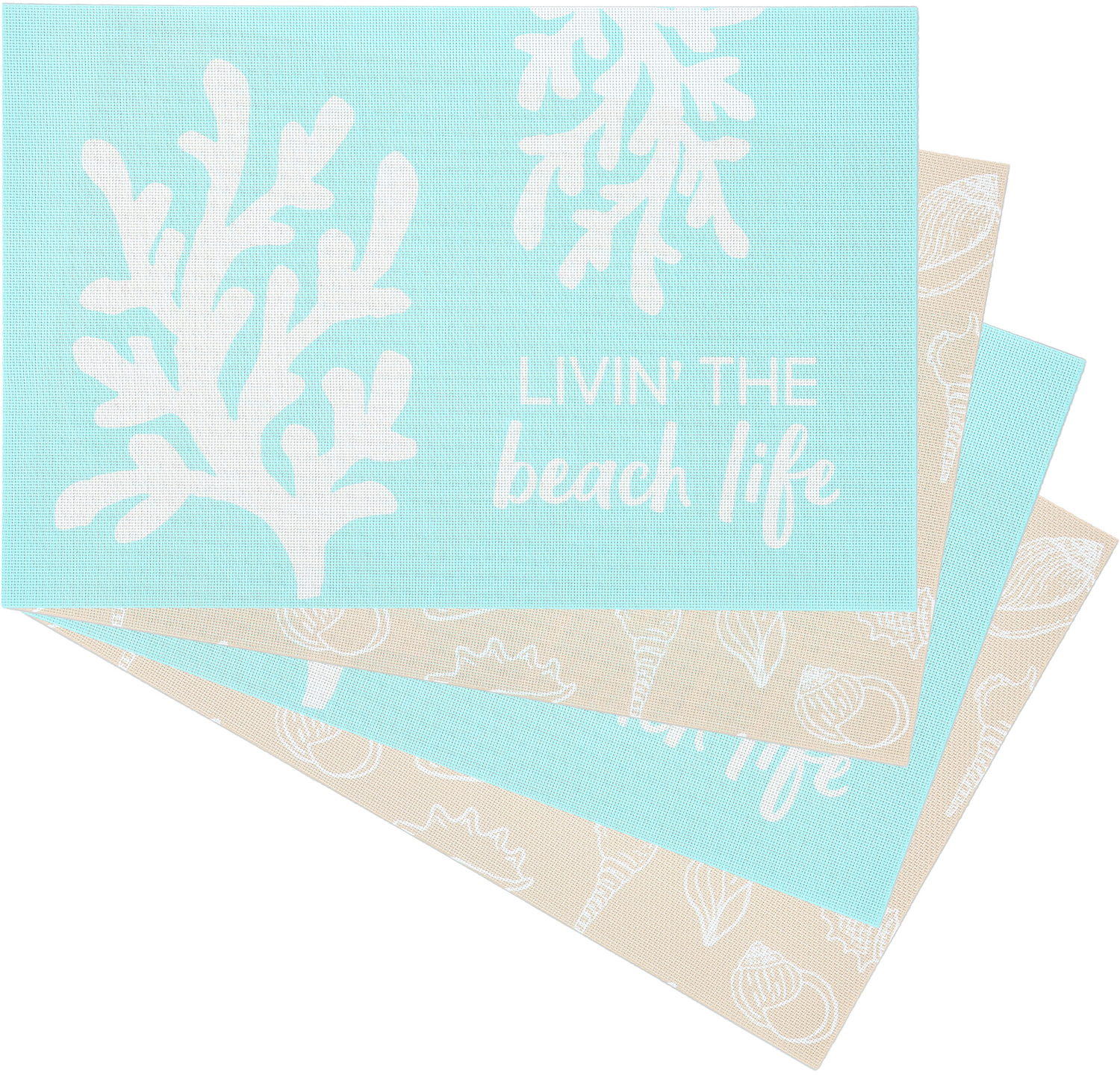 Beach by We People - Beach - Placemat Gift Set (4 - 17.75" x 11.75")