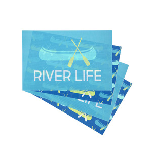 River by We People - Placemat Gift Set (4 - 17.75" x 11.75")