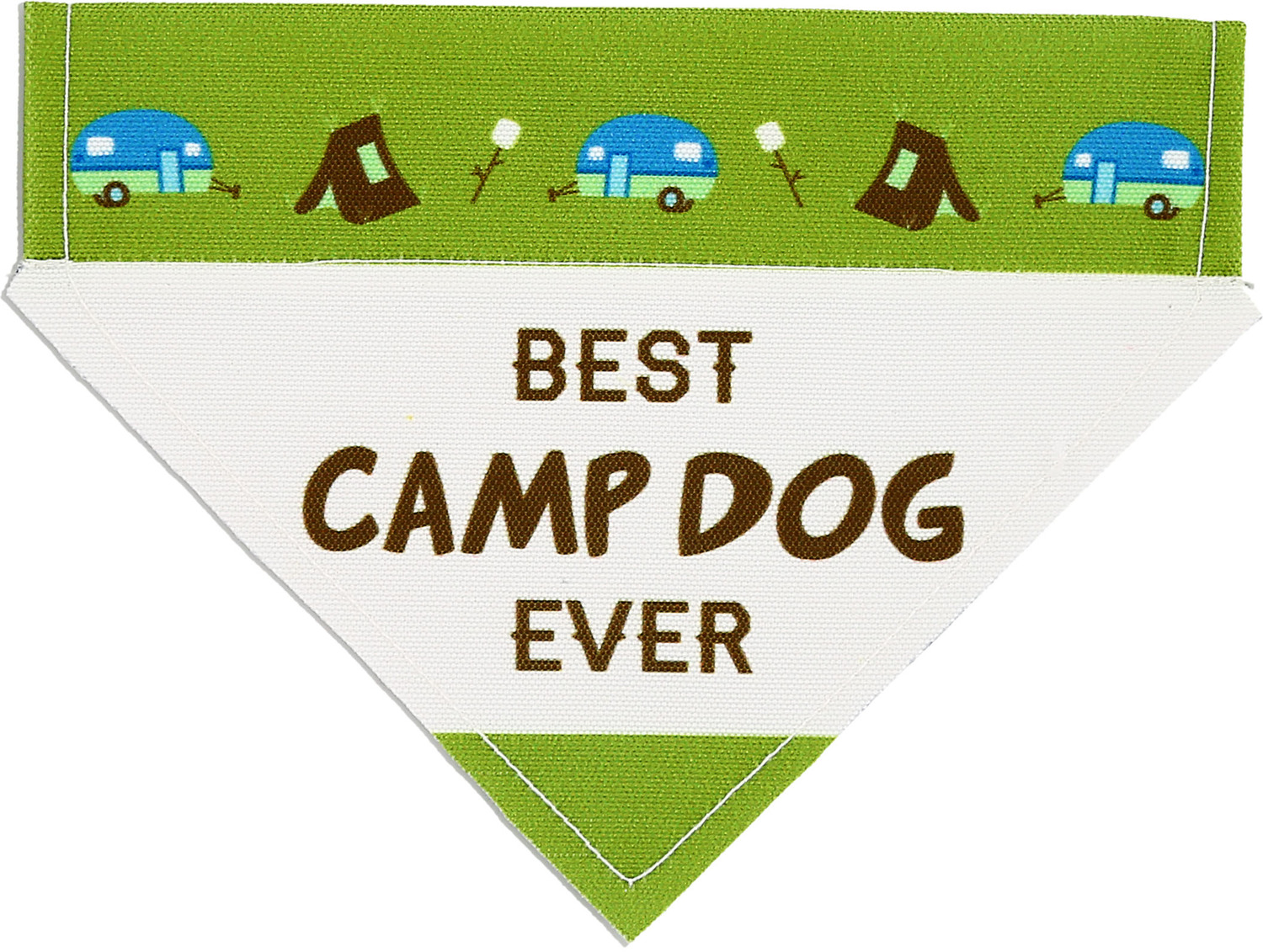Camp Dog by We Pets - Camp Dog - 7" x 5" Canvas Slip on Pet Bandana