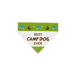 Camp Dog by We Pets - 7" x 5" Canvas Slip on Pet Bandana
