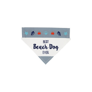 Beach Dog by We Pets - 7" x 5" Canvas Slip on Pet Bandana