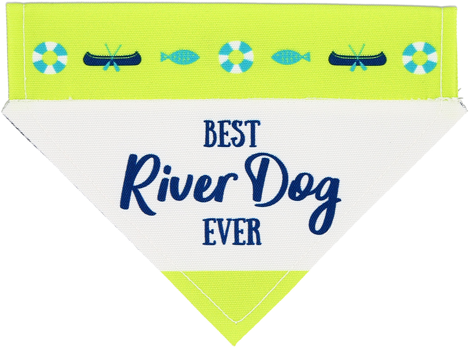 River Dog by We Pets - River Dog - 7" x 5" Canvas Slip on Pet Bandana