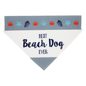 Beach Dog by We Pets - 12" x 8" Canvas Slip on Pet Bandana