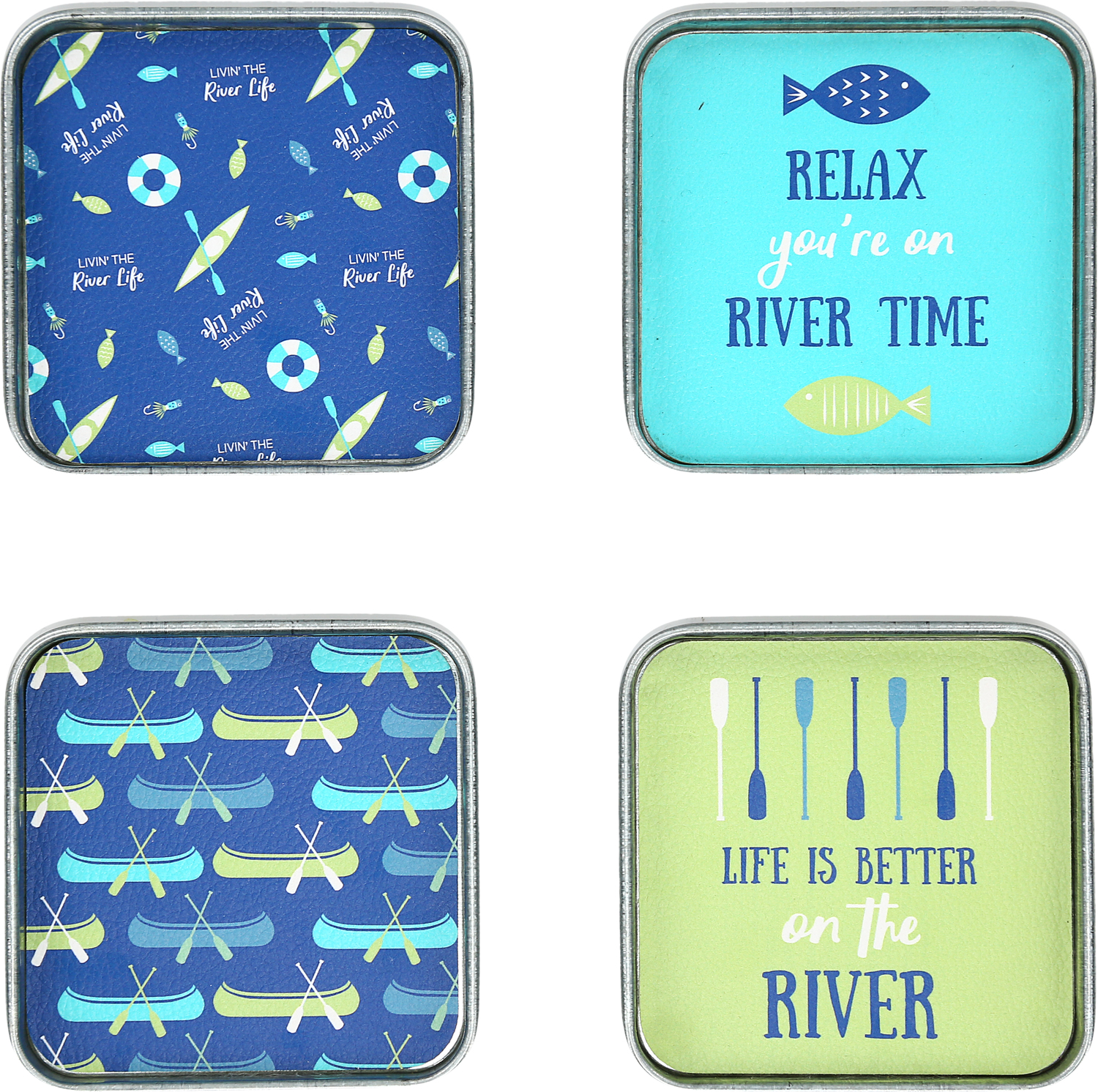 River by We People - River - 4" Coaster Set (4 Piece)
