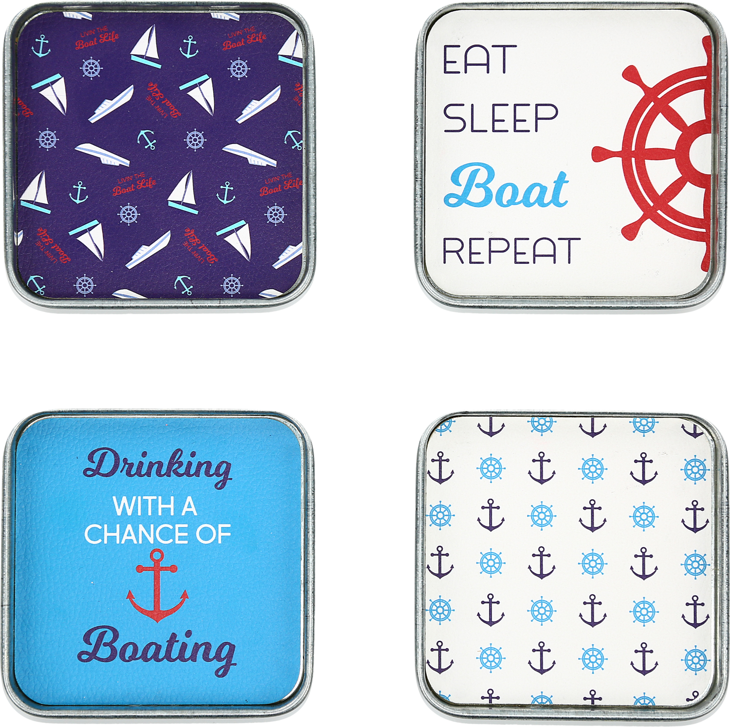 Boat by We People - Boat - 4" Coaster Set (4 Piece)