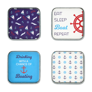 Boat by We People - 4" (4 Piece) Coaster Set 
