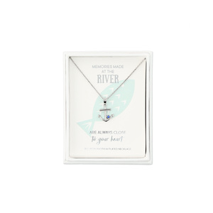 River - Anchor by We People - 16.5"-18.5" Rhodium Plated Necklace