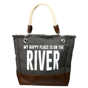 River by We People - 18" x 15" Canvas Tote