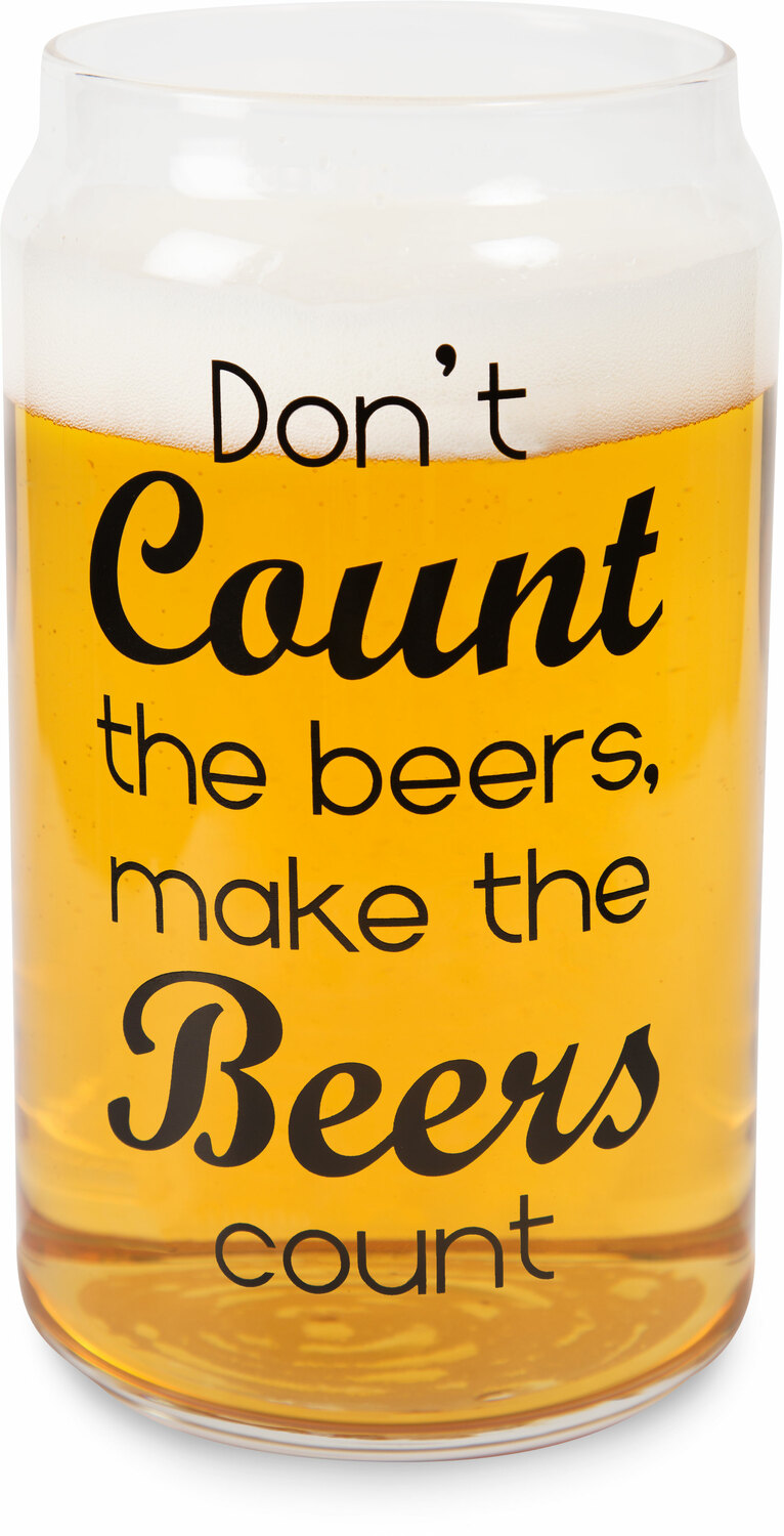 Make Beers Count by Man Crafted - Make Beers Count - 16oz. Beer Can Glass Tea Light Holder