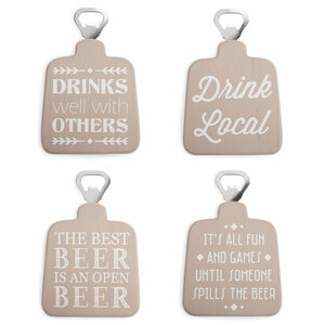Drinks Well by Man Crafted - 5.5" Bottle Opener Coasters