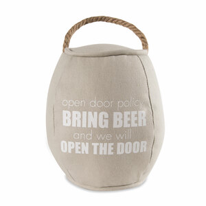 Bring Beer by Man Crafted - 8" Barrel Door Stopper