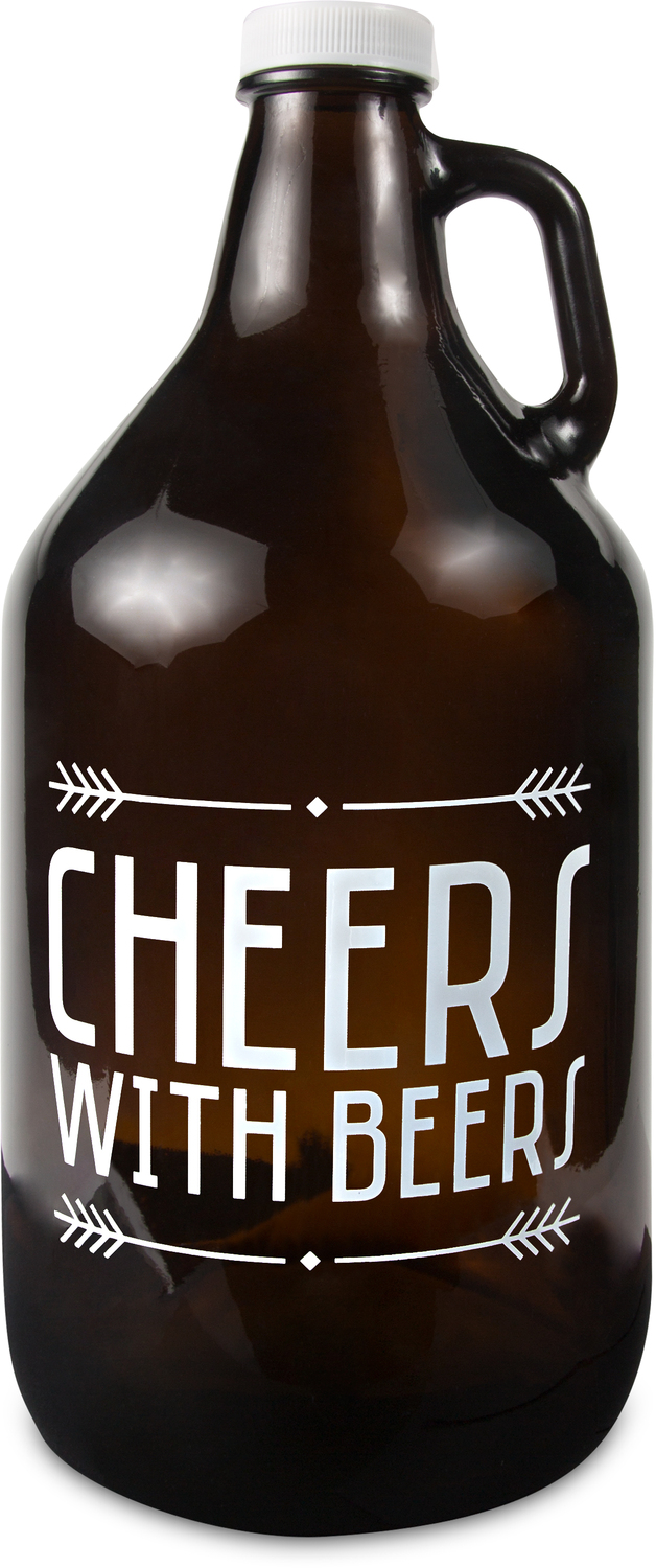 Cheers by Man Crafted - Cheers - 64 oz Glass Growler