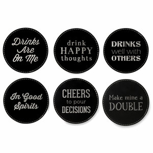 Happy Hour by Man Crafted - 4" (6 Piece) Coaster Set