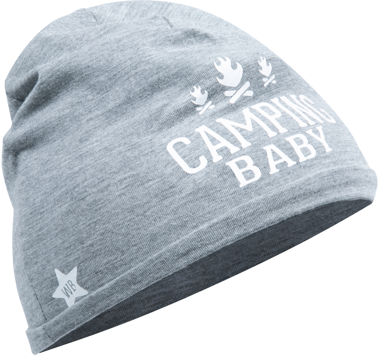 Camping by We Baby - Camping - Heathered Gray  Beanie
(0-12 Months)