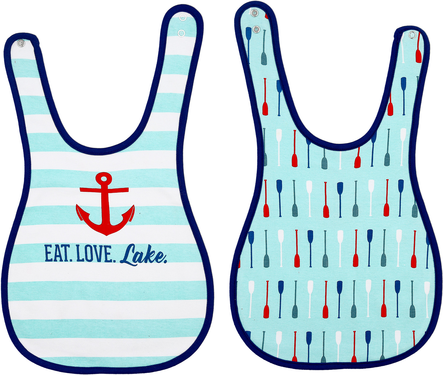 Anchors and Oars by We Baby - Anchors and Oars - Reversible Bib
(6M - 3 Years)