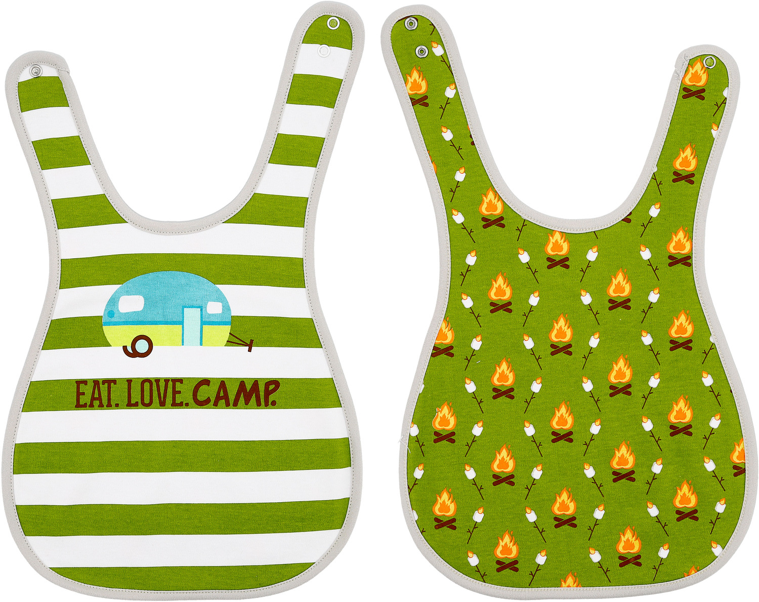 Campfire and Mallows by We Baby - Campfire and Mallows - Reversible Bib
(6M - 3 Years)