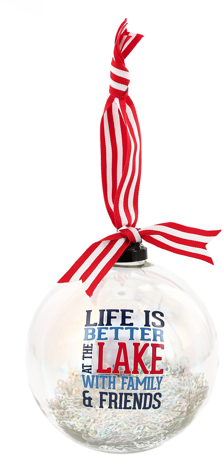 At the Lake by We People - At the Lake - 4" Iridescent Glass Ornament