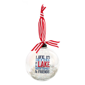 At the Lake by We People - 4" Iridescent Glass Ornament