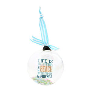 At the Beach by We People - 4" Iridescent Glass Ornament