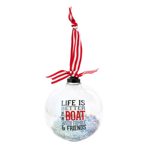 On the Boat by We People - 4" Iridescent Glass Ornament