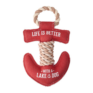 Lake Dog by We Pets - 12" Canvas Dog Toy on Rope