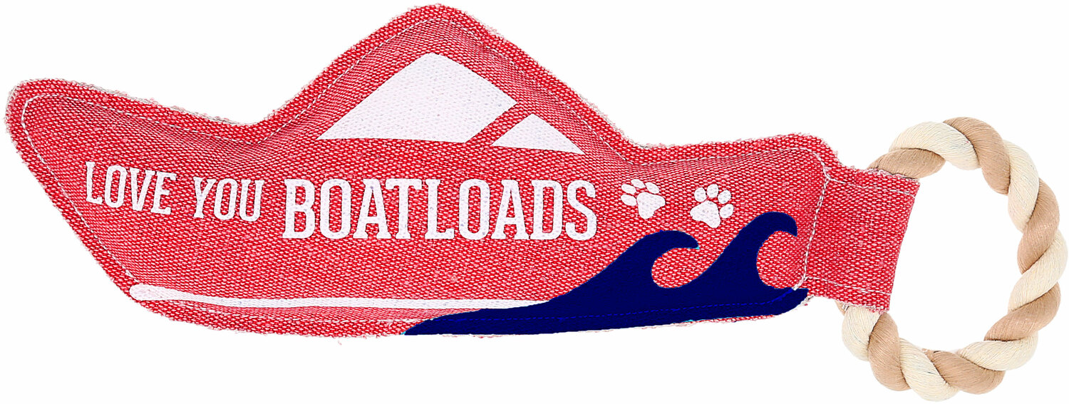 Boatloads by We Pets - Boatloads - 13" x 5" Canvas Dog Toy on Rope