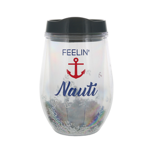 Feelin' Nauti by We People - 12 oz Acrylic Stemless Wine Glass with Lid