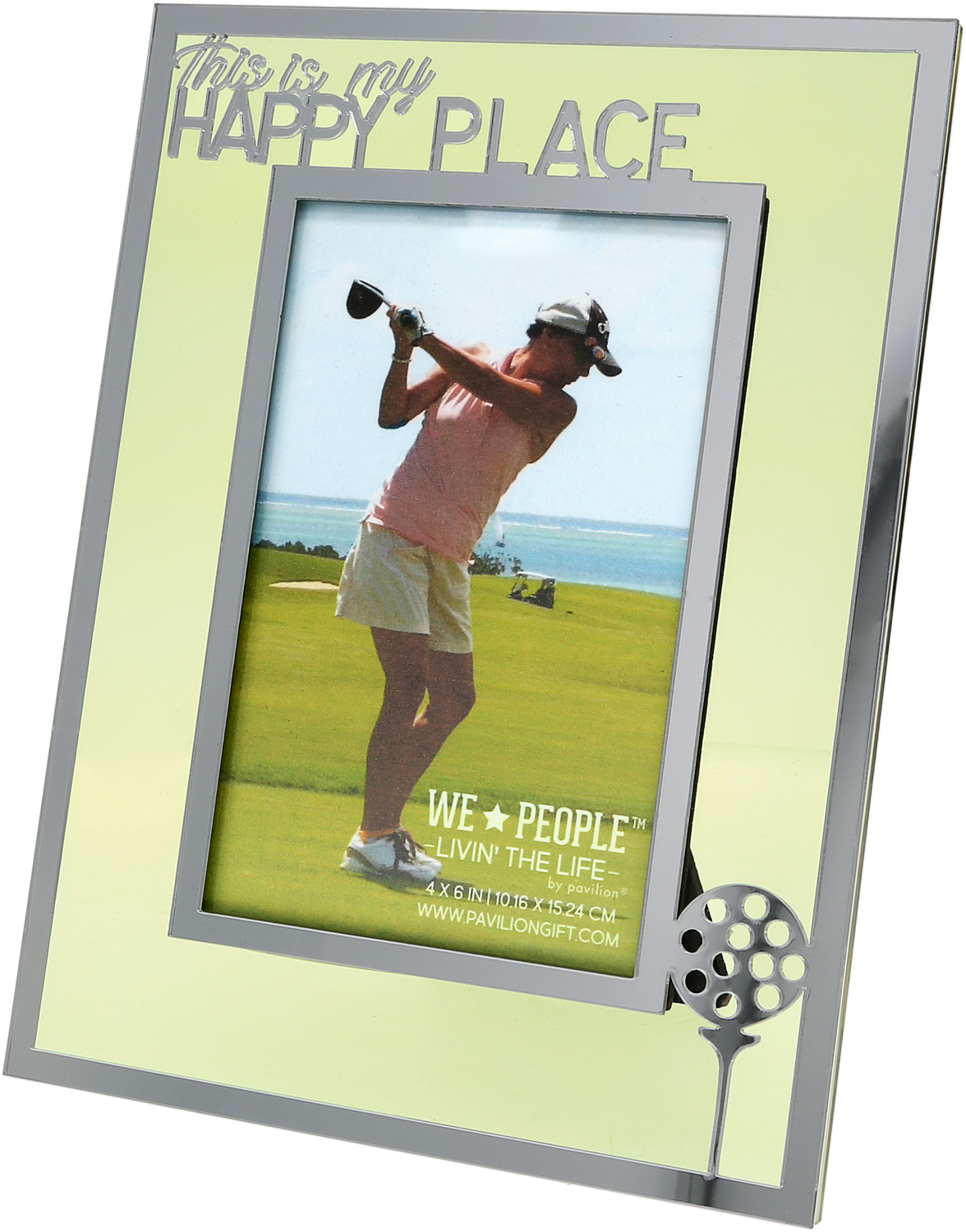 Happy Place by We People - Happy Place - 6.5" x 8.5" Glass Frame (Holds 4" x 6" Photo)
