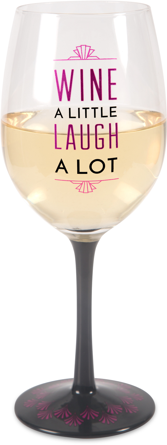 Wine A Little by Pretty Inappropriate - Wine A Little - 12 oz Wine Glass Tealight Holder