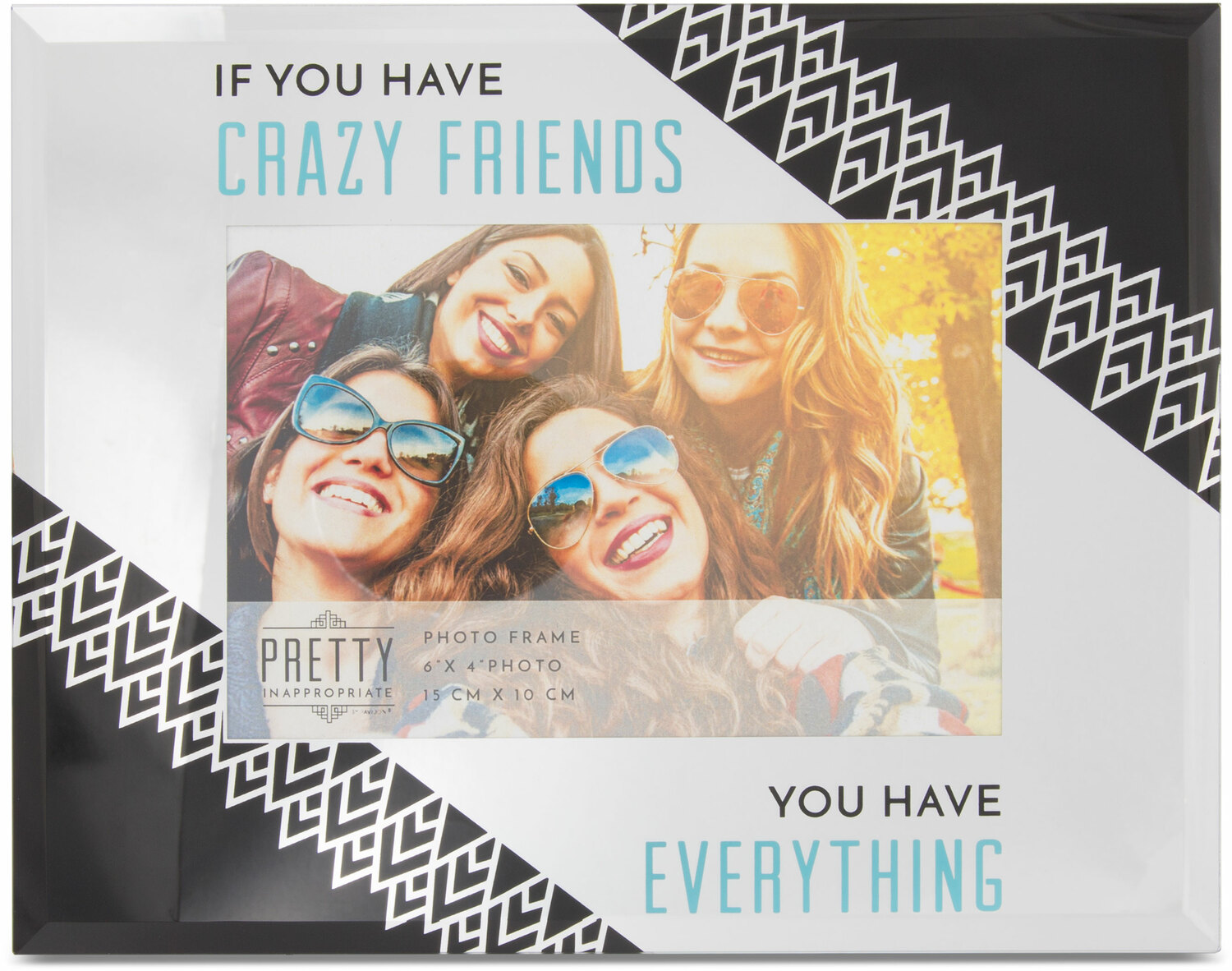 Crazy Friends by Pretty Inappropriate - Crazy Friends - 9" x 7" Mirror Frame (Holds 6" x 4" Photo)