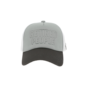 Retired People by We People - Adjustable Light Gray Neoprene Mesh Hat