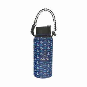 Lake Life by We People - 32 oz Stainless Steel Water Bottle with Paracord Survival Handle