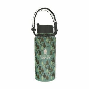 Camp Life by We People - 32 oz Stainless Steel Water Bottle w/Paracord Survival Handle