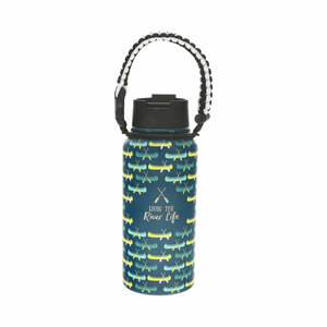 River Life by We People - 32 oz Stainless Steel Water Bottle w/Paracord Survival Handle