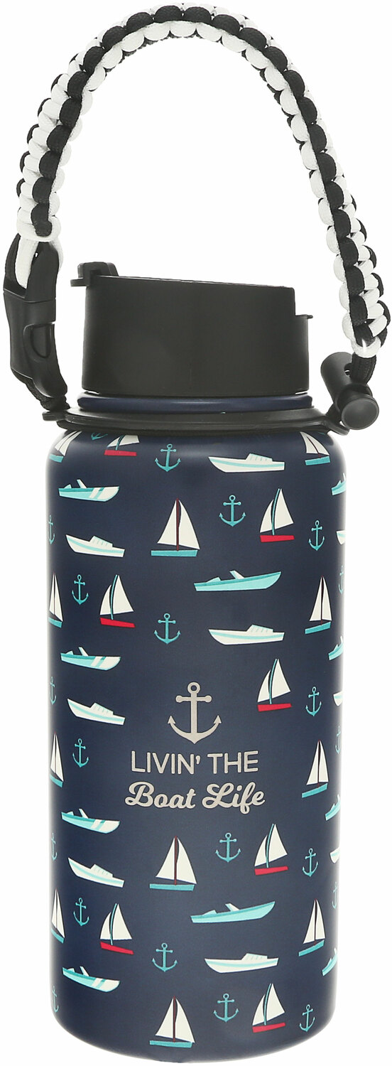 Boat Life by We People - Boat Life - 32 oz Stainless Steel Water Bottle w/Paracord Survival Handle