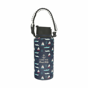 Boat Life by We People - 32 oz Stainless Steel Water Bottle w/Paracord Survival Handle