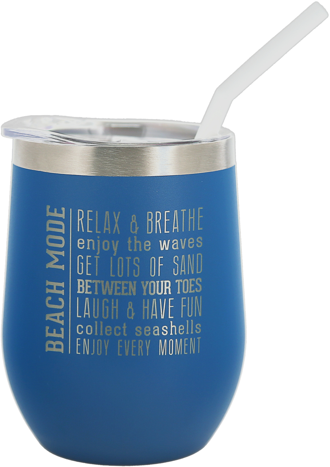 Beach Mode by We People - Beach Mode - 12 oz Stemless Travel Tumbler with Straw